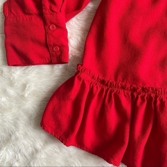 Anthropologie Cloth & Stone Blouse Long Sleeve Tie Open Back Ruffle Top M - Picture 7 of 13